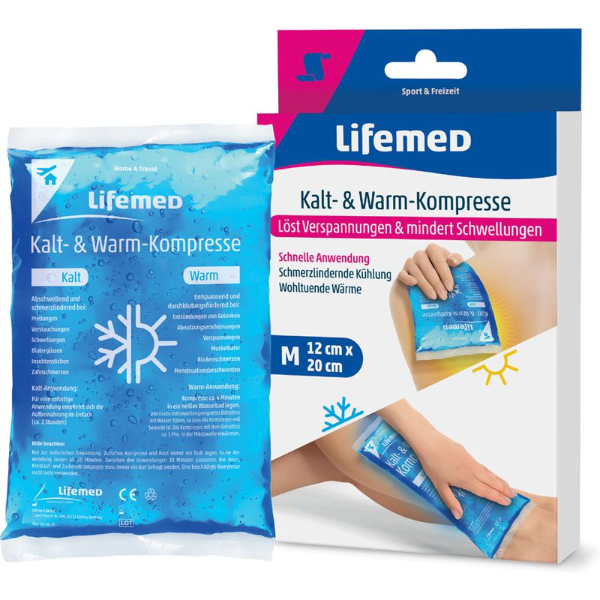 Lifemed – Παγοκύστη και θερμοφόρα Gel - 12cm x 20cm (Medium)